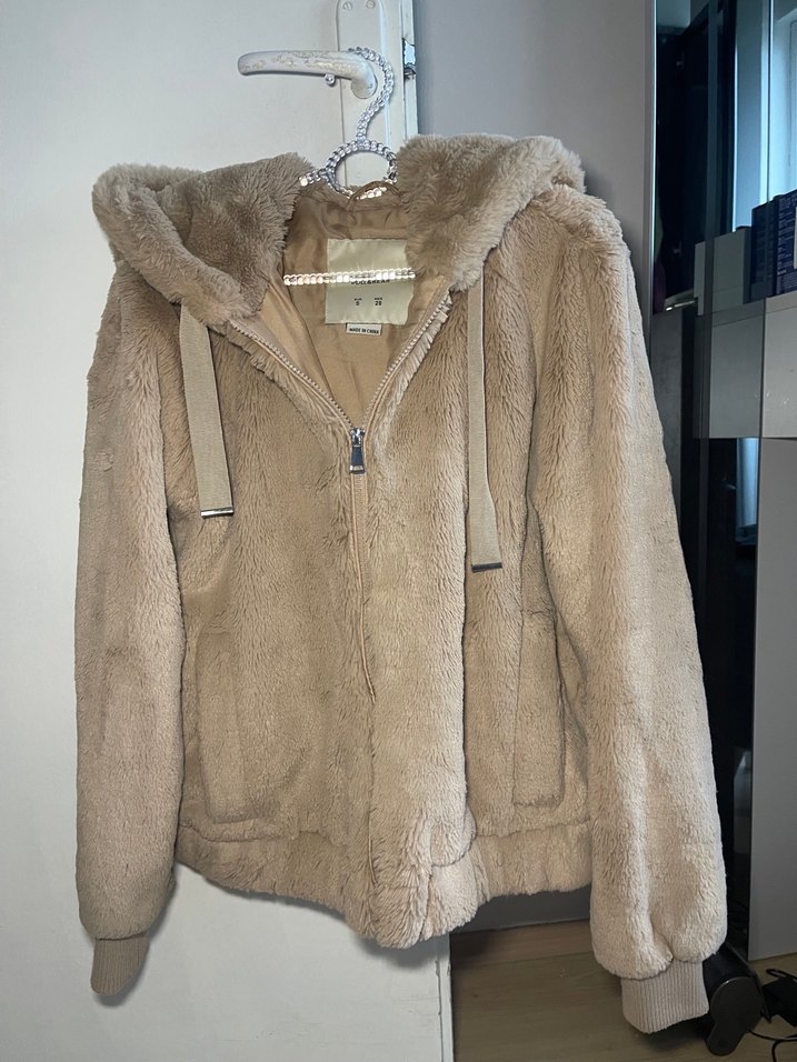 Pudra Peluş Detaylı Kadın Ceket - Görsel 4