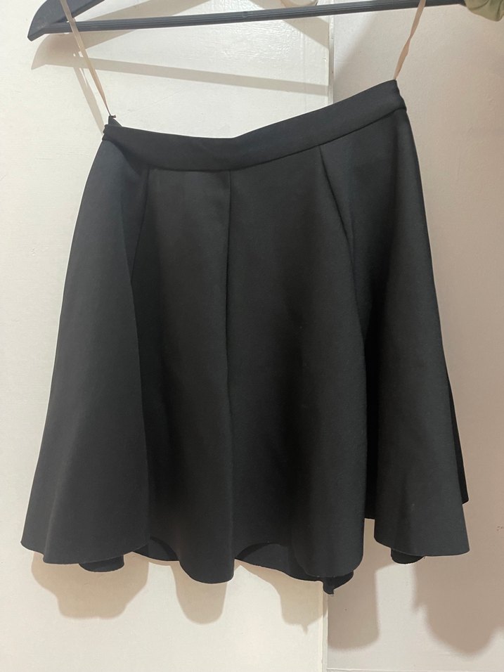 Kadın Siyah Pilili Mini Etek - Görsel 3