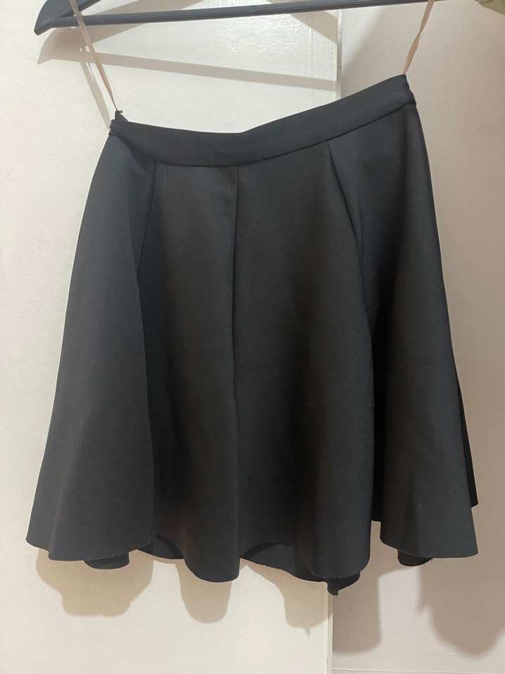 Kadın Siyah Pilili Mini Etek - Görsel 4