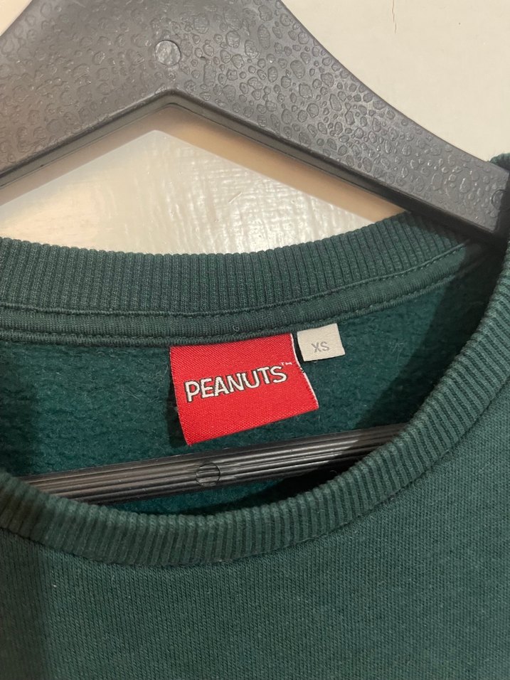 Yeşil Peanuts Baskılı Kadın Sweatshirt - Görsel 2