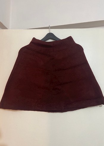 Bordo Kadın Örgü Salaş Triko alt üst takım - Görsel 7