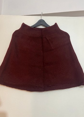 Bordo Kadın Örgü Salaş Triko alt üst takım - Görsel 5