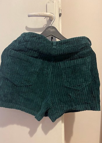 Düğmeli Koyu Yeşil Mini Etek - Görsel 3