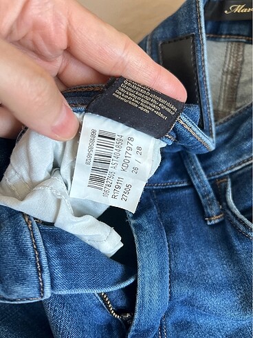 26 Beden Mavi gold esnek kot pantolon jean