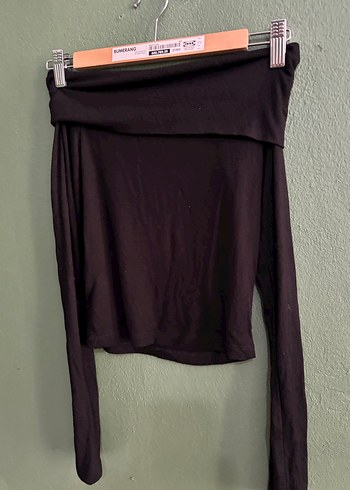 Siyah Uzun Kollu Yüksek Yakalı Kadın Bluz - Görsel 2