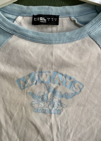 Mavi Baskılı Kısa Kollu Kadın Tişört - Görsel 3