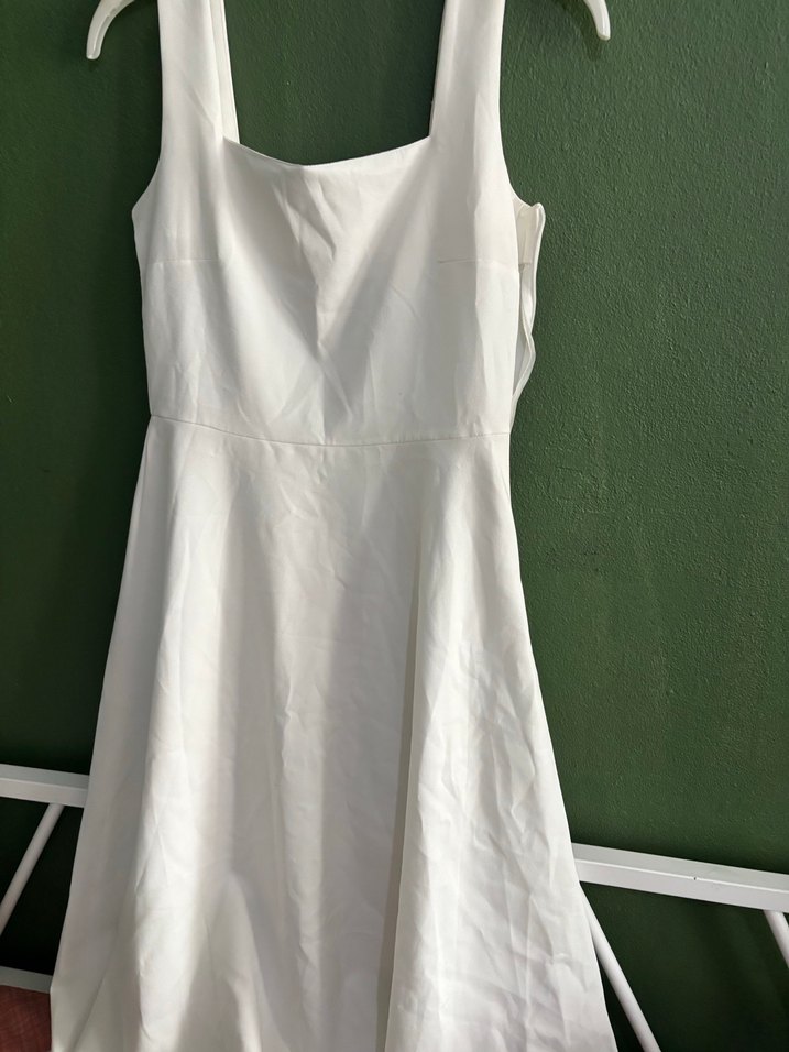 Beyaz Uzun Kolsuz Gelinlik - Görsel 3