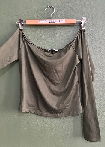 Kadın Bej Keten Uzun Kollu Bluz - Görsel 3