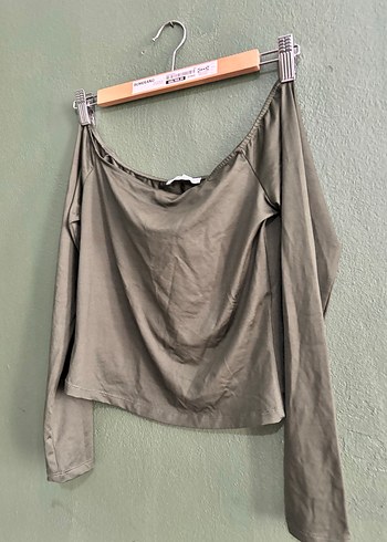 Kadın Bej Keten Uzun Kollu Bluz - Görsel 2