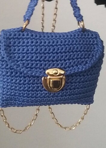 Mavi mini çanta 