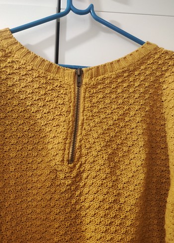 DeFacto Young hardal sarı basic kadın kazak - Görsel 6