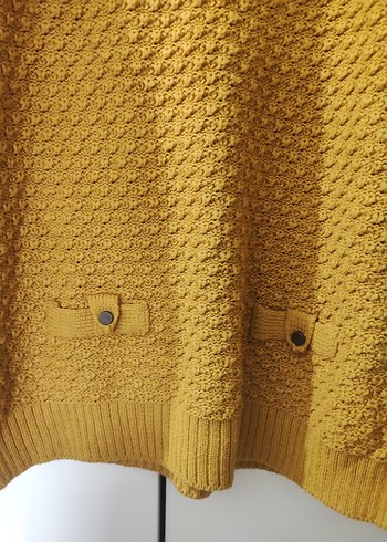 DeFacto Young hardal sarı basic kadın kazak - Görsel 4