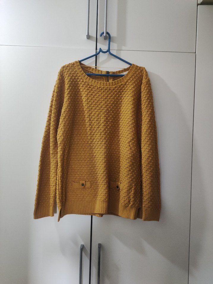 DeFacto Young hardal sarı basic kadın kazak - Görsel 2