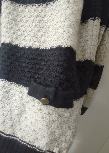 DeFacto Young lacivert ve krem (kırık beyaz) çizgili kadın kazak - Görsel 8