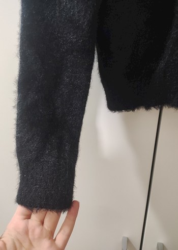 Siyah V Yaka Uzun Kollu Kadın Kazak Addax - Görsel 5