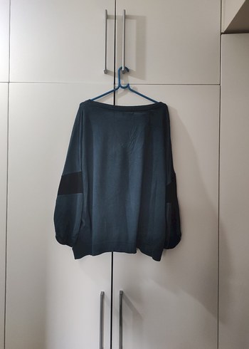 Zara Trafaluc Kadın Petrol Mavisi Triko Kazak Uzun Kollu - Görsel 5