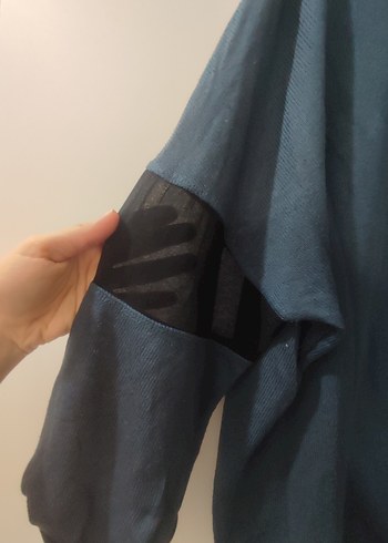 Zara Trafaluc Kadın Petrol Mavisi Triko Kazak Uzun Kollu - Görsel 4