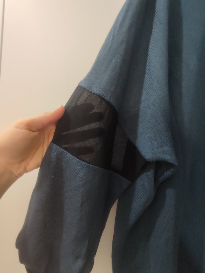 Zara Trafaluc Kadın Petrol Mavisi Triko Kazak Uzun Kollu - Görsel 4