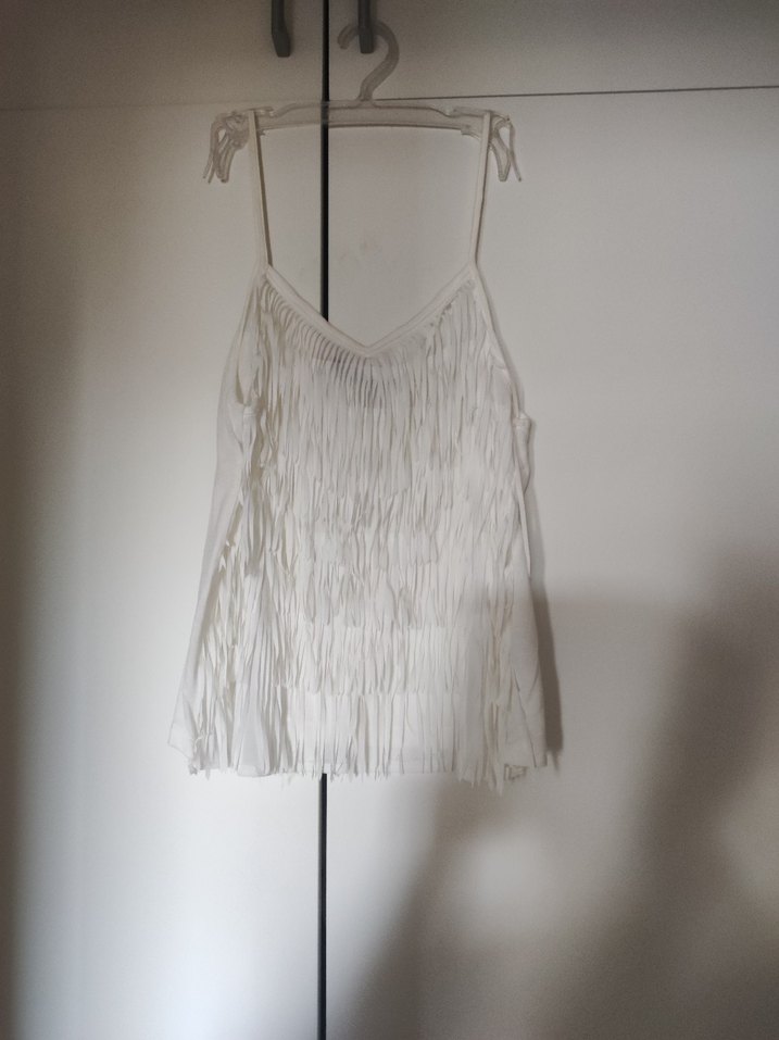 Pilili Beyaz Addax askılı üst - Görsel 3