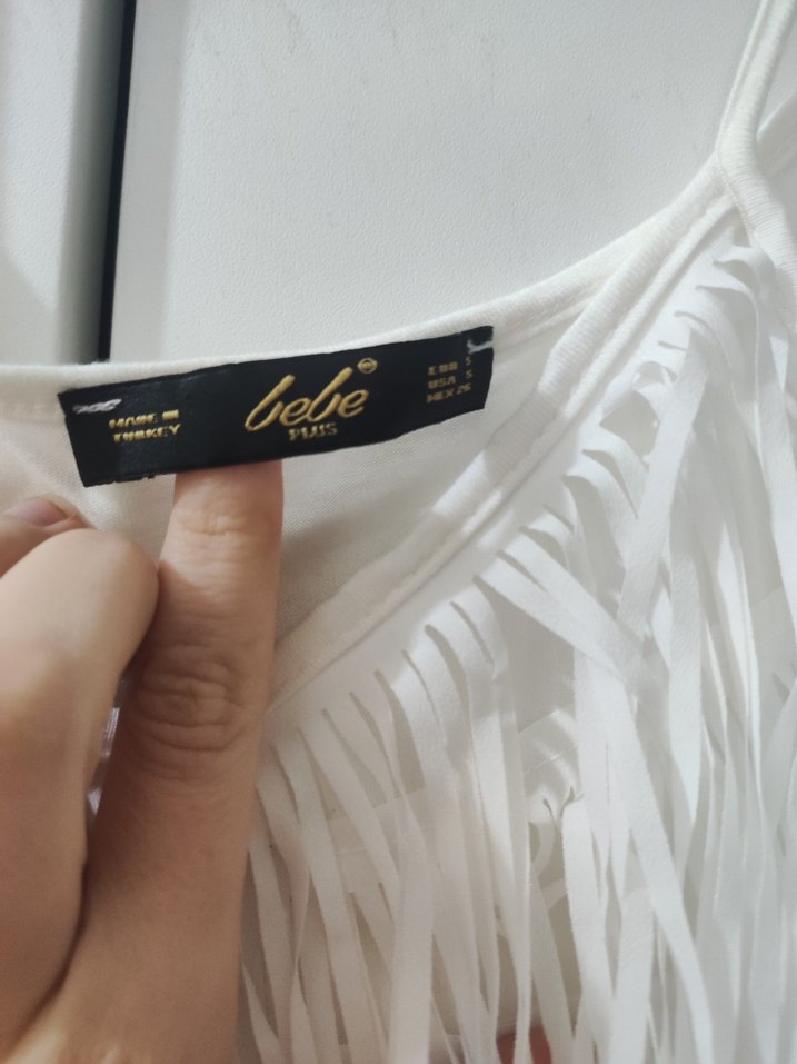 Pilili Beyaz Addax askılı üst - Görsel 4