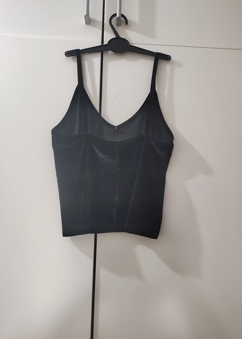 Siyah kadife Addax askılı üst - Görsel 2