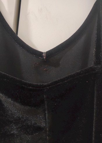Siyah kadife Addax askılı üst - Görsel 4