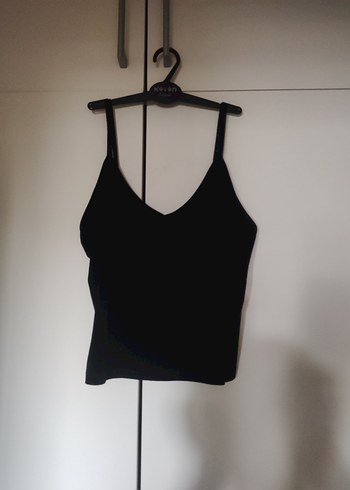 Siyah kadife Addax askılı üst - Görsel 6