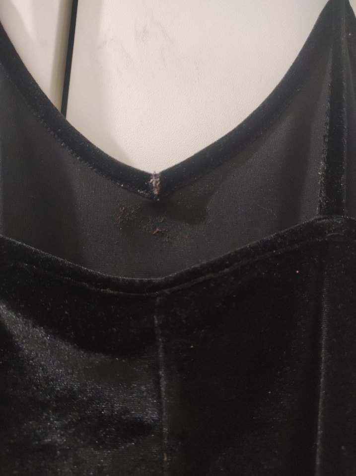 Siyah kadife Addax askılı üst - Görsel 4