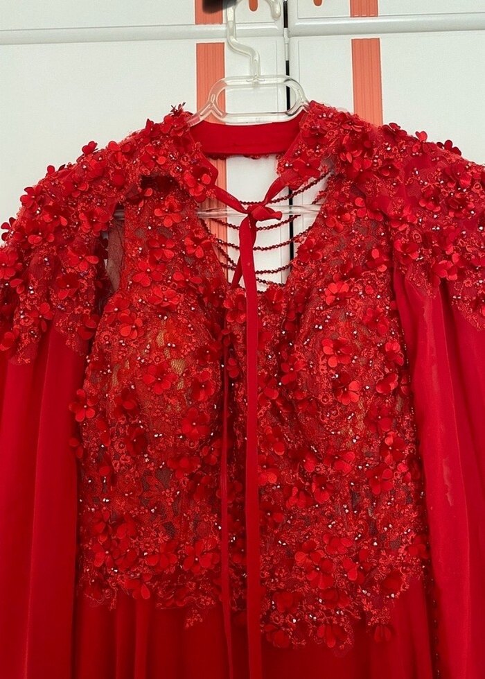 Kırmızı Kına Elbisesi - Görsel 5