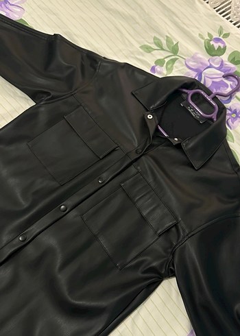 Siyah Rugan Kadın Deri Ceket - Görsel 4