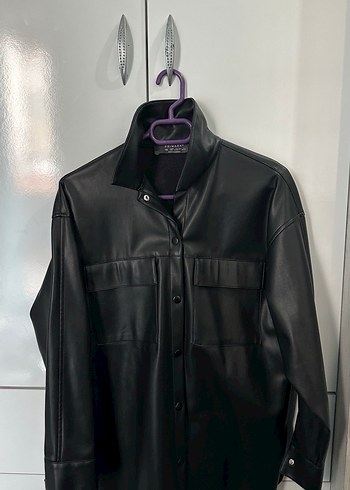 Siyah Rugan Kadın Deri Ceket - Görsel 2