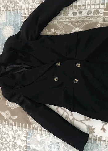 Siyah Düğmeli Kadın Blazer Ceket - Görsel 2