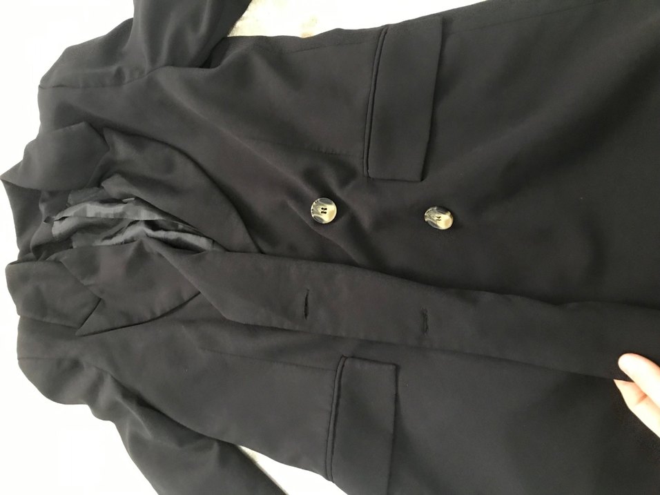 Siyah Düğmeli Kadın Blazer Ceket - Görsel 3