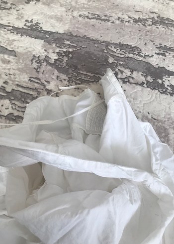 Beyaz ip askılı uzun yazlık elbise - Görsel 6