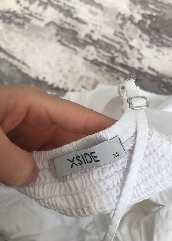 Beyaz ip askılı uzun yazlık elbise - Görsel 7