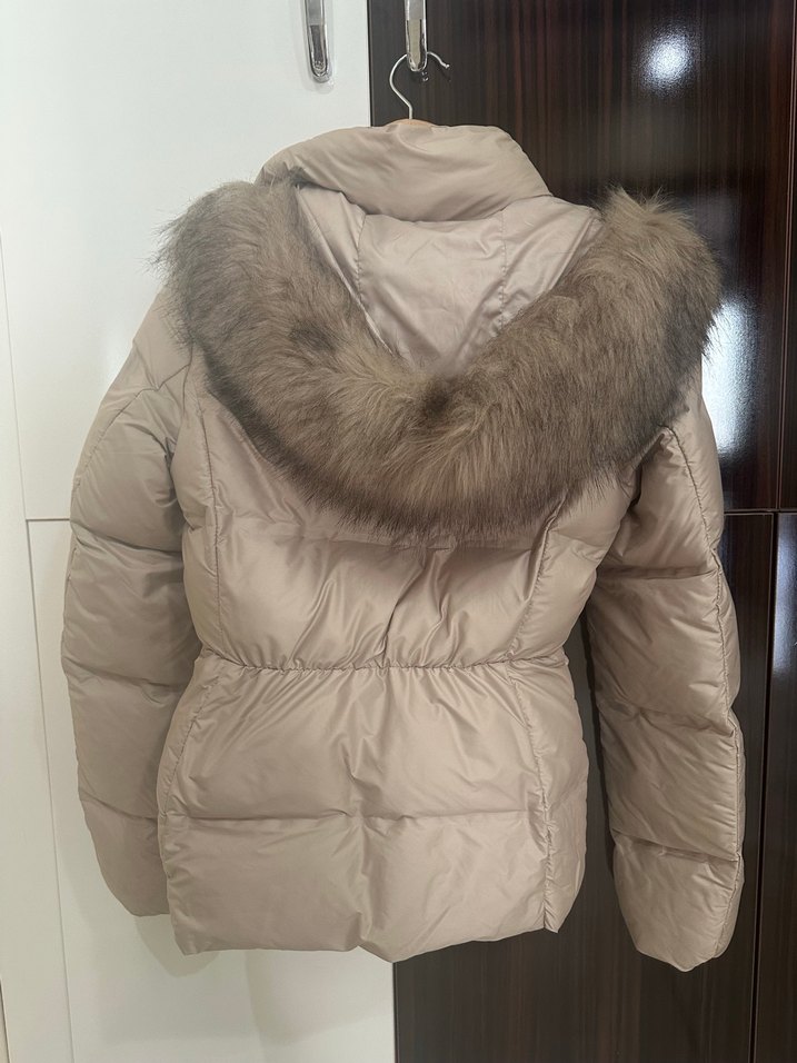 Zara Bej Kürklü Kadın Kışlık Mont - Görsel 2