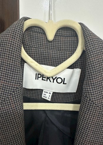 Kahve Düğmeli Kadın Blazer Ceket - Görsel 3