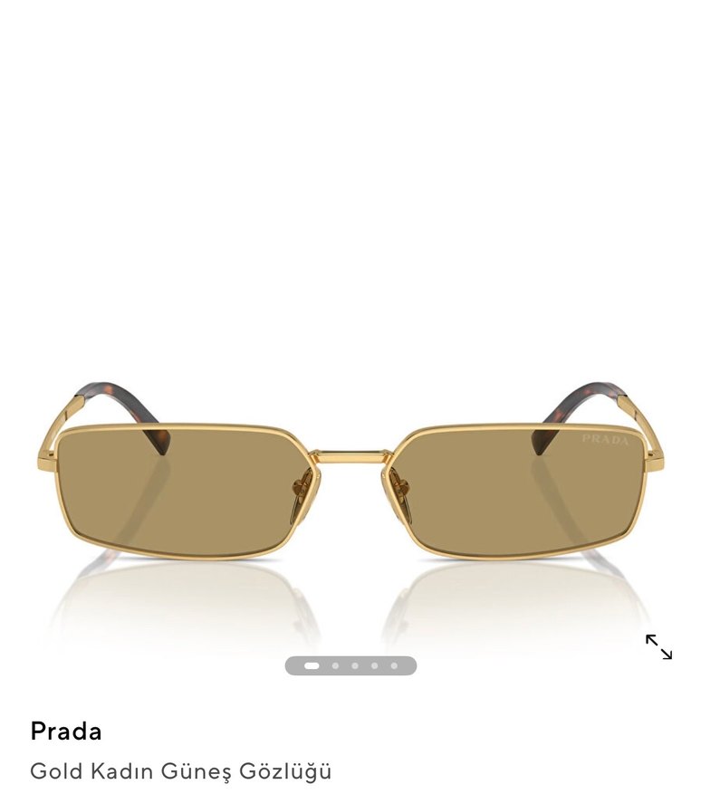 Prada Altın Kadın Güneş Gözlüğü - Görsel 2
