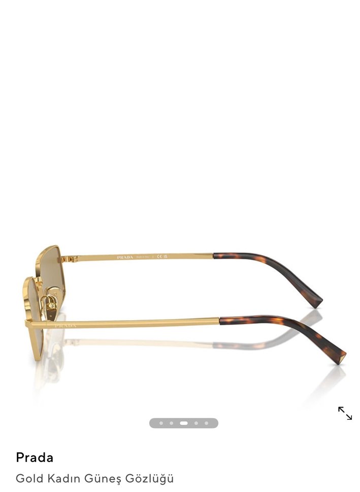 Prada Altın Kadın Güneş Gözlüğü - Görsel 3