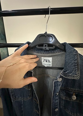 Kadın Kot Ceket Midi Boy Kemerli - Görsel 5