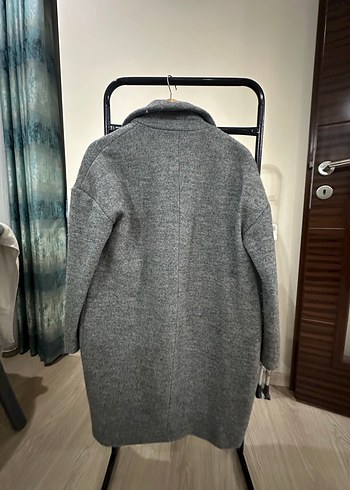 Gri Mudo Uzun Kışlık Kaban - Görsel 5