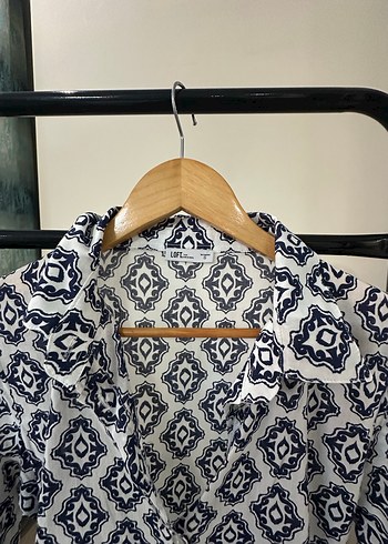 Gri Desenli Bohem Hamile Tunik - Görsel 3