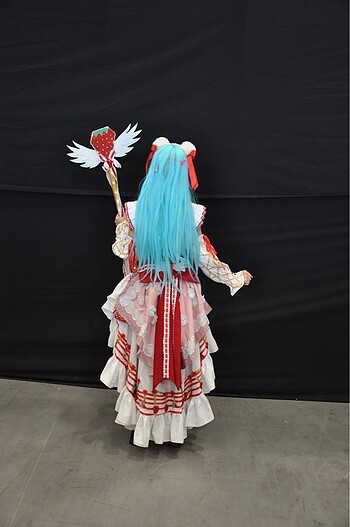 s Beden beyaz Renk Strawberry Hatsune Miku Cosplay