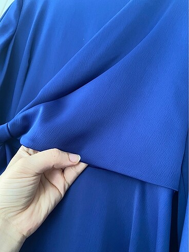 36 Beden mavi Renk Tesettür Abiye Elbise