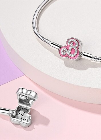 Diğer MAM Barbie Serisi Pembe B Klipsli Gümüş Bileklik