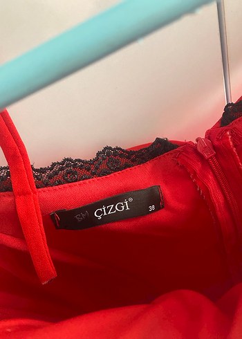 Kırmızı Kalp Midi/Mini Abiye Elbise - Görsel 4