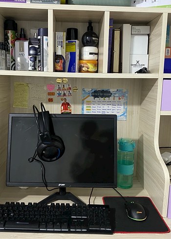 Mor Çekmeceli Bilgisayar Masası, Çalışma masası - Görsel 2