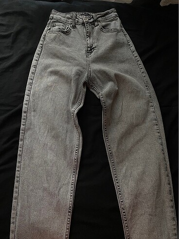John Richone 26-27 beden gri kot mom jeans