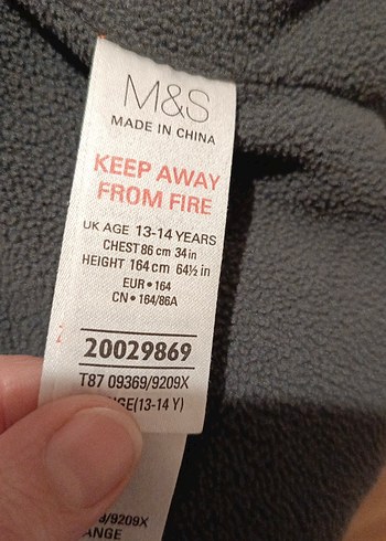 Turuncu Kapüşonlu ,Çocuk Fermuarlı Yelek - Görsel 5