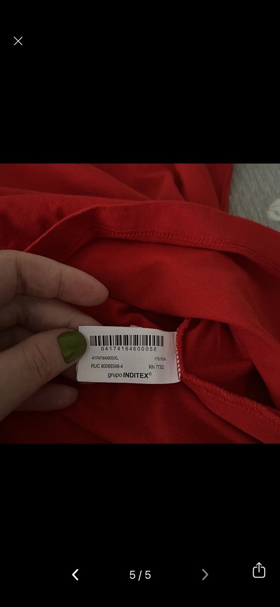 Zara kadın V Yakalı Keten Tişört - Görsel 5